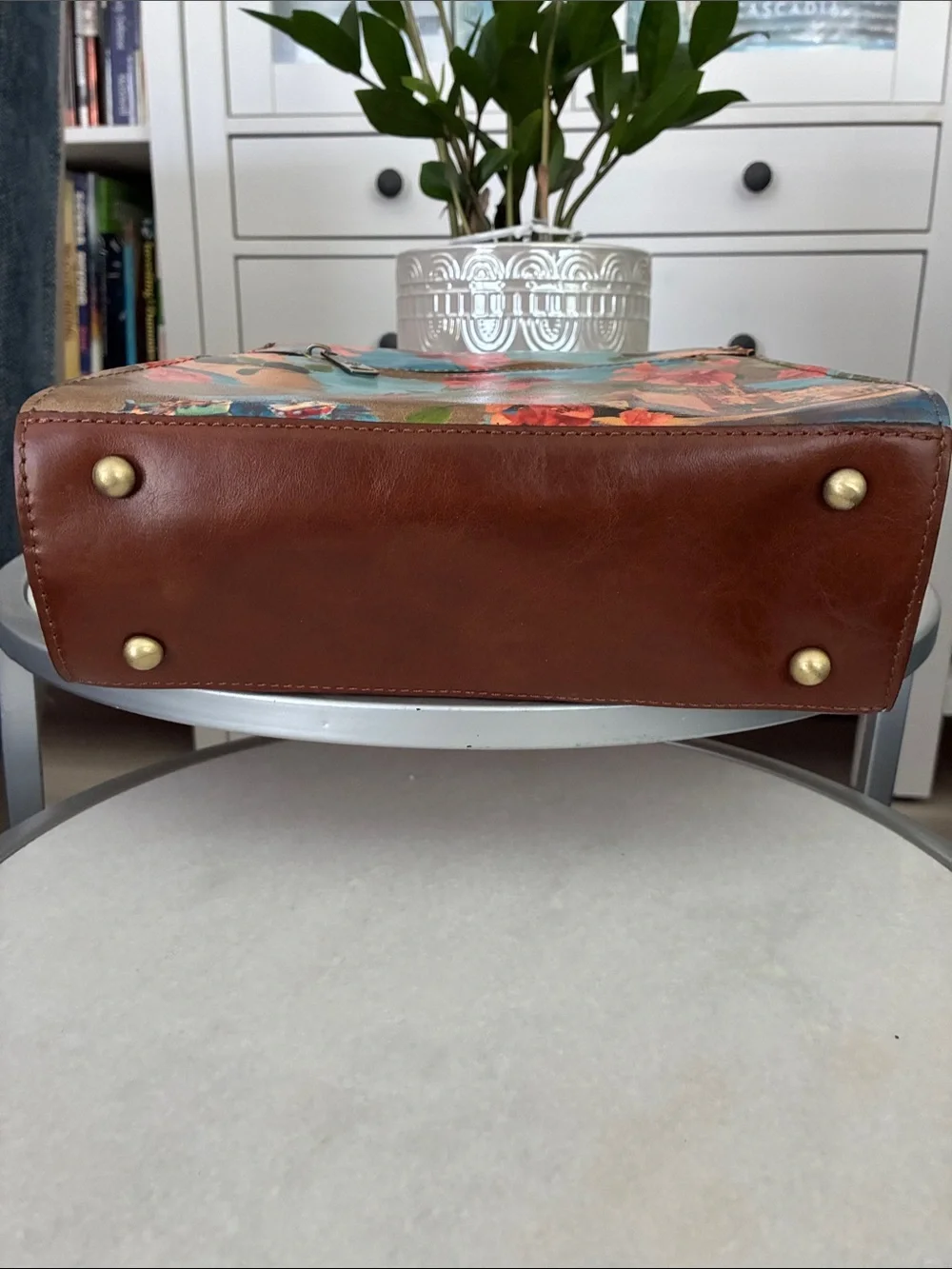 Patricia Nash Chauny Leather Satchel French Rivier - Picture 5 of 7